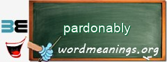 WordMeaning blackboard for pardonably
